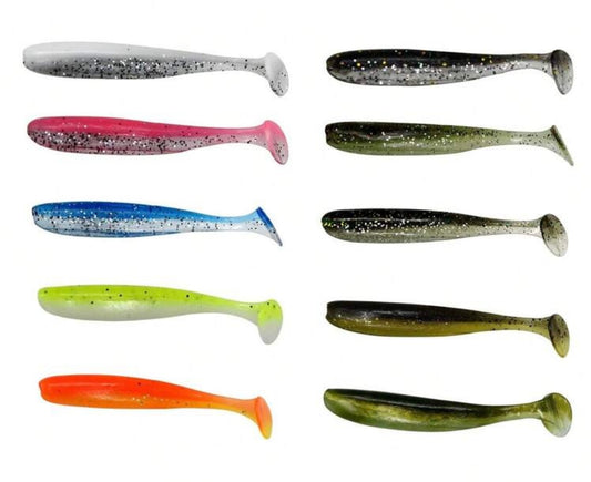 Fishing Lures Soft Silicone Mixed Colours 7cms Pack of 10