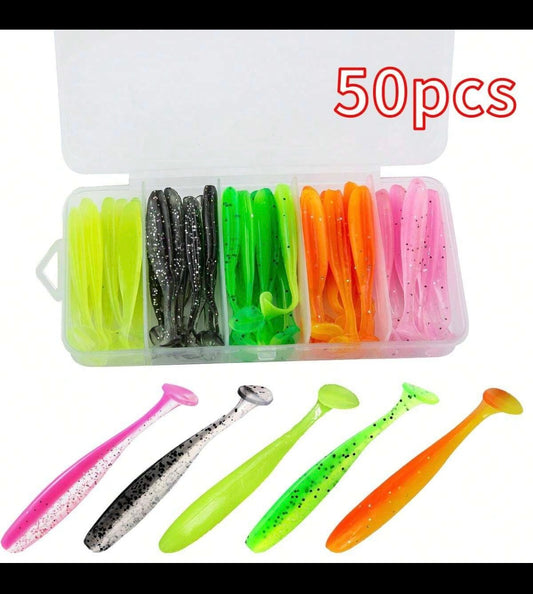 Fishing Lures Soft Paddle Tail - Box of 50