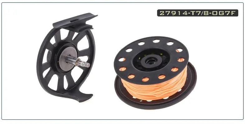 Fly Fishing Reel Preloaded - 7/8 with line, backing & leader