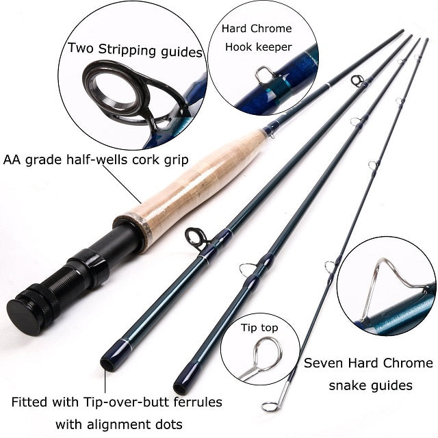 Fly Fishing Rod V-Access series 4 piece SK carbon fiber