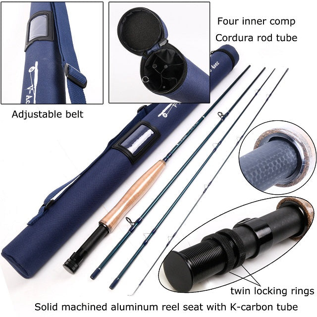 Fly Fishing Rod V-Access series 4 piece SK carbon fiber