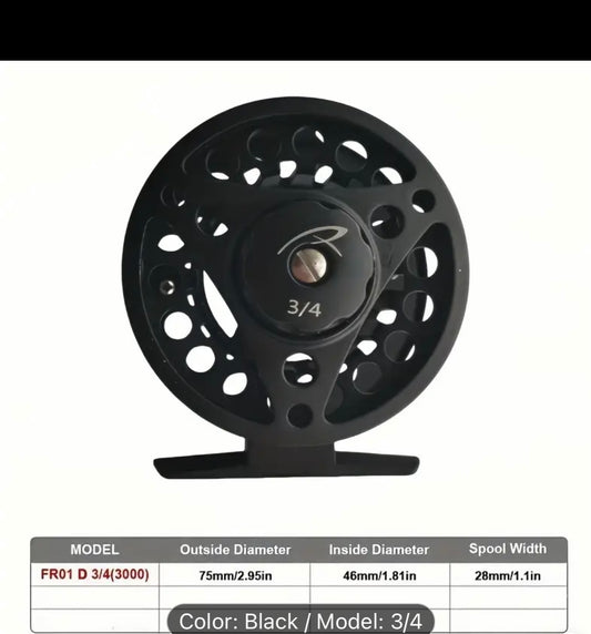 Fly Fishing Reel 3/4 Black