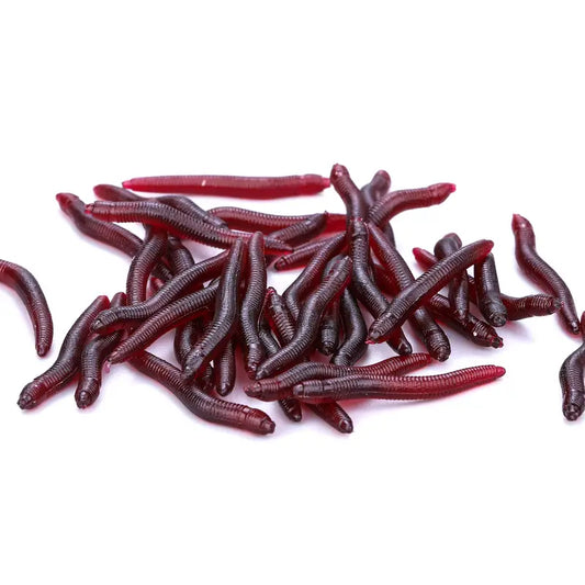 100 Worms artificial - Red (dark)